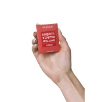 Презервативы Sagami, xtreme, feel long, латекс, 19 см, 5,2 см, 1 шт.