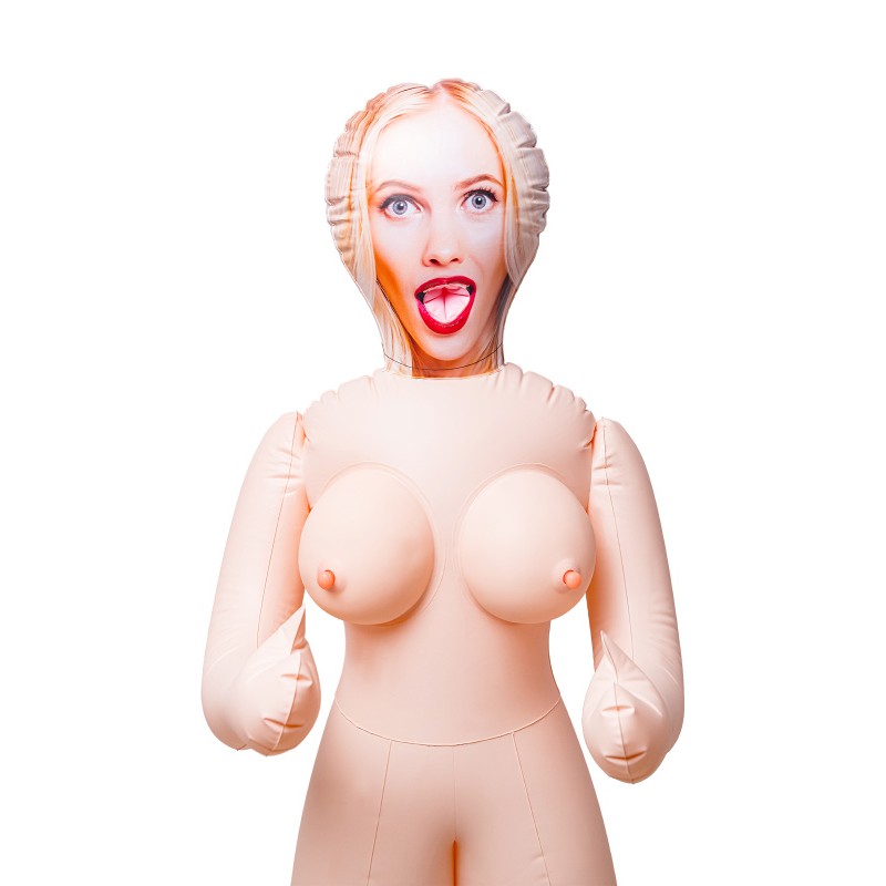Кукла надувная Dolls-X by TOYFA Lilit, блондинка, с тремя отверстиями, 150 см