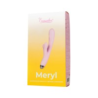 Дизайнерский вибратор с двойной стимуляцией Eromantica Meryl, силикон, розовый, 22,5 см
