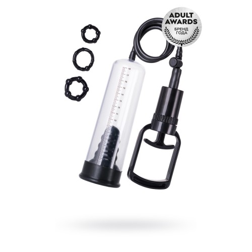 Помпа для пениса TOYFA A-Toys, PVC, чёрный, 20,5 см