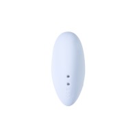 Вакуум-волновой стимулятор клитора с вибрацией Satisfyer Cutie Heart, силикон, голубой, 7,7 см