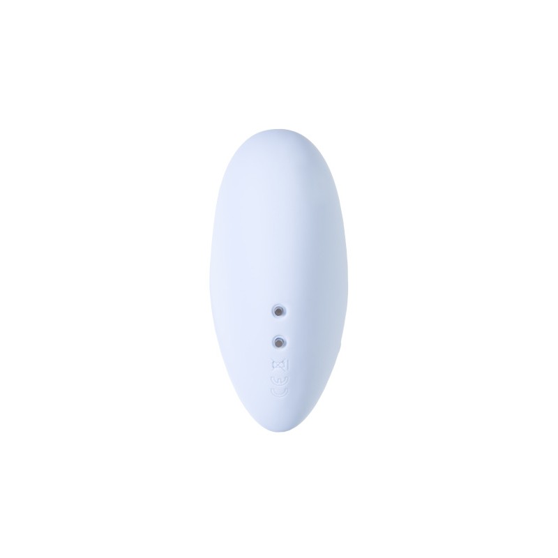 Вакуум-волновой стимулятор клитора с вибрацией Satisfyer Cutie Heart, силикон, голубой, 7,7 см