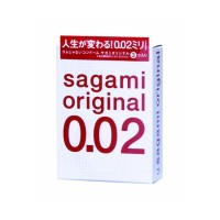 Презервативы Sagami, original 0.02, полиуретан, ультратонкие, гладкие, 19 см, 5,8 см, 3 шт.