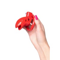 Пояс верности мужской Black&Red by TOYFA, ABS пластик, красный, 10 см