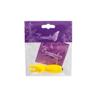 Минивибратор Eromantica Fluffy, силикон, желтый, 8,5 см