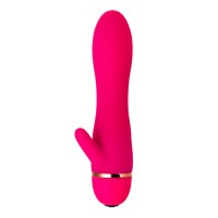 Вибратор A-Toys by TOYFA с клиторальным стимулятором, силикон, розовый, 15 см