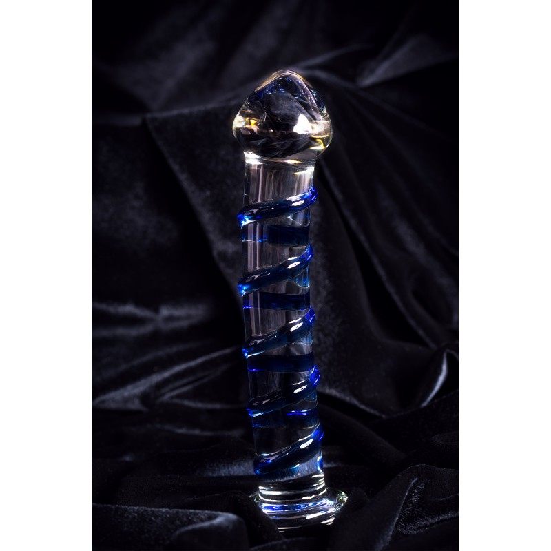 Нереалистичный фаллоимитатор Sexus Glass, стекло, прозрачный, 17 см