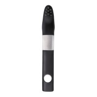 Вибратор клиторальный Qvibry 8Gb USB памяти, силикон, черный, 12 см