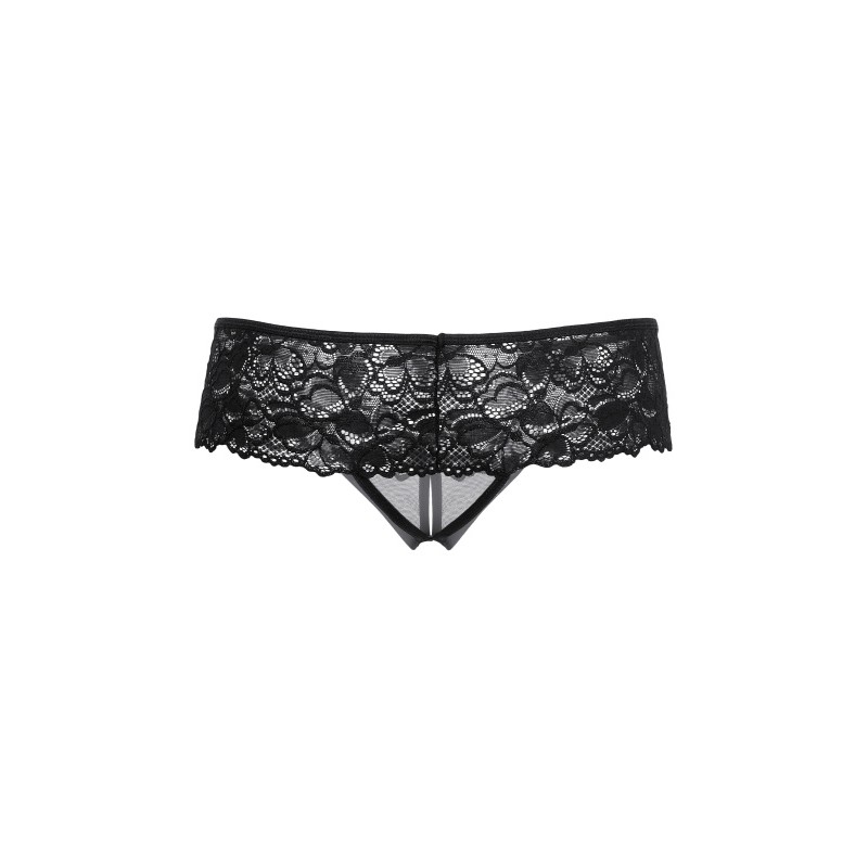 Шортики открытые кружевные SoftLine Collection, черный, S/M
