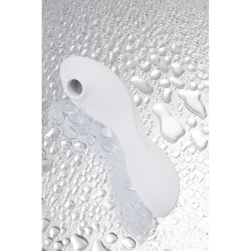 Вакуумный стимулятор клитора с вибрацией Satisfyer Curvy Trinity 5 Connect App, белый, 16,5 см