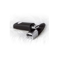 Вибратор клиторальный Qvibry 8Gb USB памяти, силикон, черный, 12 см