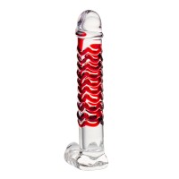 Нереалистичный фаллоимитатор Sexus Glass, стекло, прозрачный, 16 см