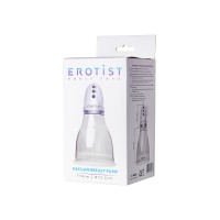Вакуумная помпа для груди Erotist, ABS пластик, прозрачная, 22 см