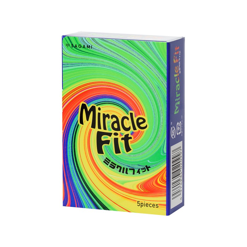 Презервативы Sagami, miracle fit, латекс, 18,5 см, 5,2 см, 5 шт.