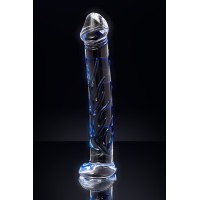 Нереалистичный фаллоимитатор Sexus Glass, стекло, прозрачный, 17 см