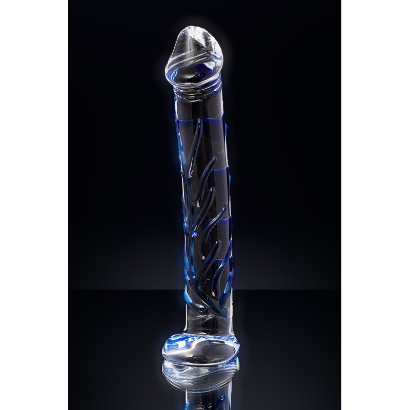 Нереалистичный фаллоимитатор Sexus Glass, стекло, прозрачный, 17 см