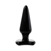 Анальная втулка Sexus Glass, стекло, черная, 11 см, Ø 4 см