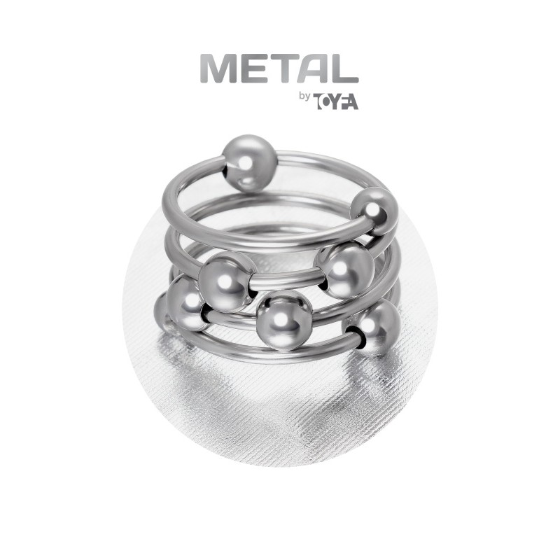 Кольцо под головку пениса Metal by TOYFA, металл, серебристое, Ø 3,2 см