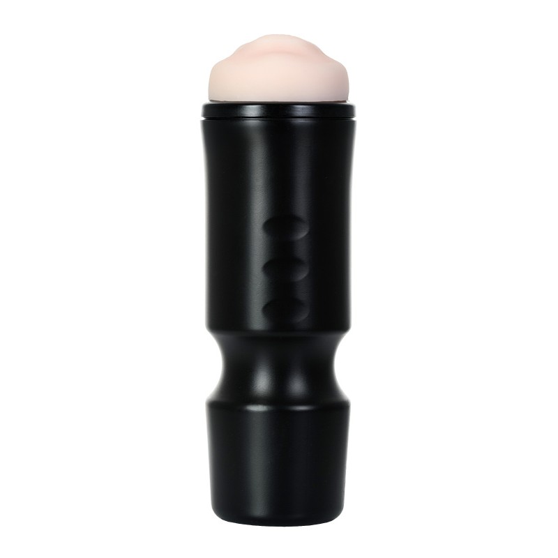 Мастурбатор A-Toys by TOYFA Denna, рот, TPE, черный, 24 см, 7,6 см
