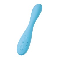 Стимулятор точки G с фиксацией формы Satisfyer G-Spot Flex 4+ Connect App, голубой, 19,5 см