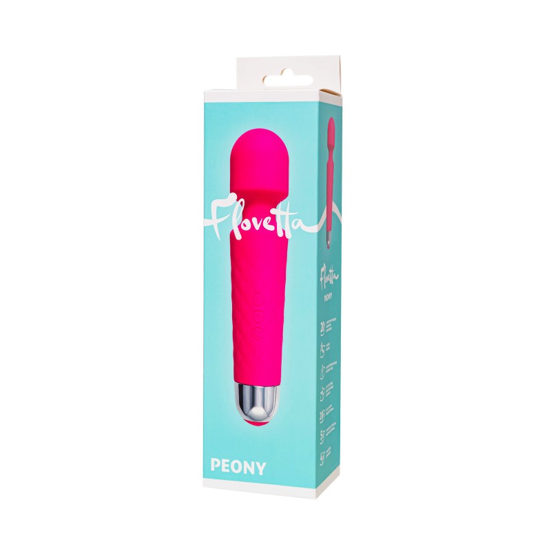 Вибромассажер Flovetta PEONY, силикон, розовый, 20,5 см