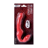 Безремневой страпон Black & Red by TOYFA с вибрацией, силикон, красный, 35 см