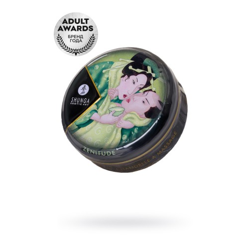 Массажное аромамасло в виде свечи Shunga «Спокойствие. Зеленый чай»(Zenitude.Exotic Green Tea), 30мл