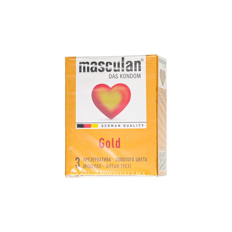 Презервативы Masculan, 5 ultra, золотые, 19 см, 5,3 см, 3 шт.(Gold № 3)