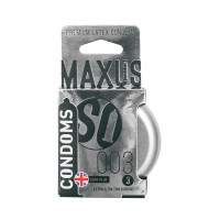 Презервативы Maxus, тонкие, латекс, железный кейс, 18 см, 5,3 см, 3 шт.