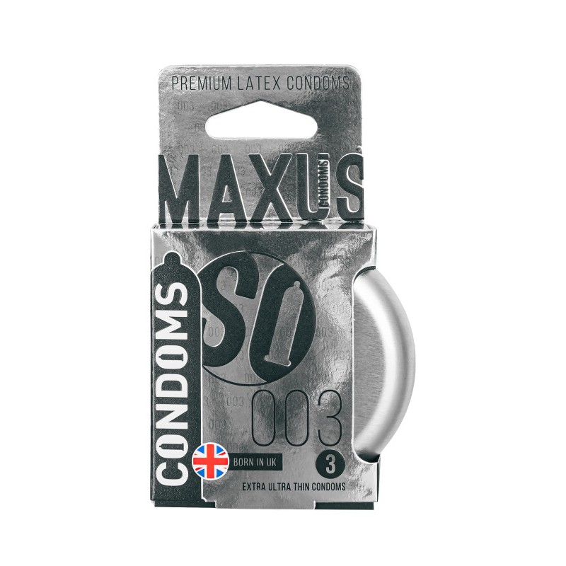 Презервативы Maxus, тонкие, латекс, железный кейс, 18 см, 5,3 см, 3 шт.