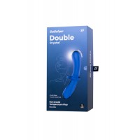 Фото Satisfyer, Германия Двусторонний фаллоимитатор Satisfyer Double Crystal, стекло, голубой, 19,5 см