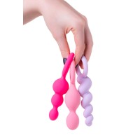 Набор анальных плагов Satisfyer Booty Call colored 3 шт, силикон, ассорти, 13,5 см