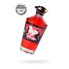 Масло массажное для тела Shunga «Пылающая вишня» (Blazing Cherry), разогревающее, 100 мл.