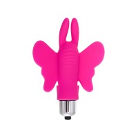 Вибронасадка бабочка на палец Eromantica Butterfly, силикон, розовая, 10 см