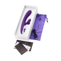 Вибратор с клиторальным стимулятором Nalone Rhythm X2, силикон, фиолетовый, 21,6 см