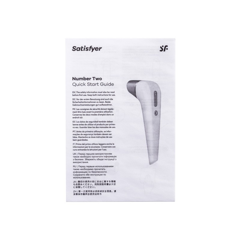 Вакуум-волновой бесконтактный стимулятор клитора Satisfyer Number Two, ABS пластик, белый, 17 см