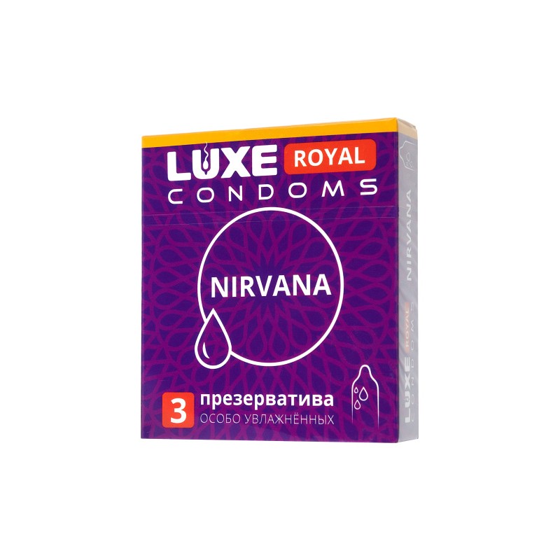 Презервативы Luxe, royal, nirvana, 18 см, 5,2 см, 3 шт.