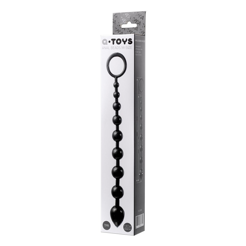 Анальная цепочка A-Toys by TOYFA Talis, TPE, черный, 28,3 см