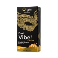 Съедобный гель с эффектом вибрации Orgie DUAL VIBE! - KISSABLE, со вкусом пина колада, 15 мл