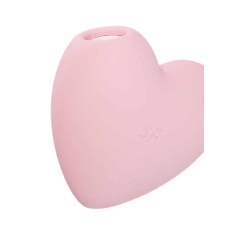 Вакуум-волновой стимулятор клитора с вибрацией Satisfyer Cutie Heart, силикон, розовый, 7,7 см