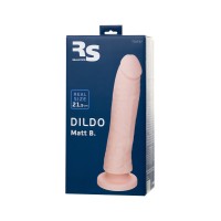 Фаллоимитатор RealStick Silicone Matt B, телесный, 21,5 см