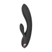 Вибратор с клиторальным стимулятором Satisfyer Double Flex Connect App, черный, силикон, 20 см