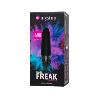 Вибратор Mystim Sleak Freak с электростимуляцией, силикон, черный, 14,5 см