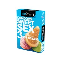 Презервативы Domino, sweet sex, латекс, мороженое, 18 см, 5,2 см, 3 шт.