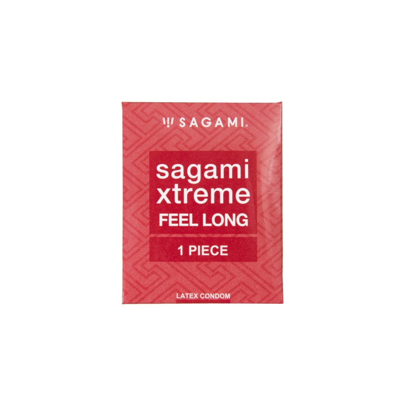 Презервативы Sagami, xtreme, feel long, латекс, 19 см, 5,2 см, 1 шт.
