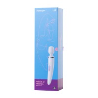 Нереалистичный вибратор Satisfyer Wand-er Woman, ABS пластик, белый, 34 см