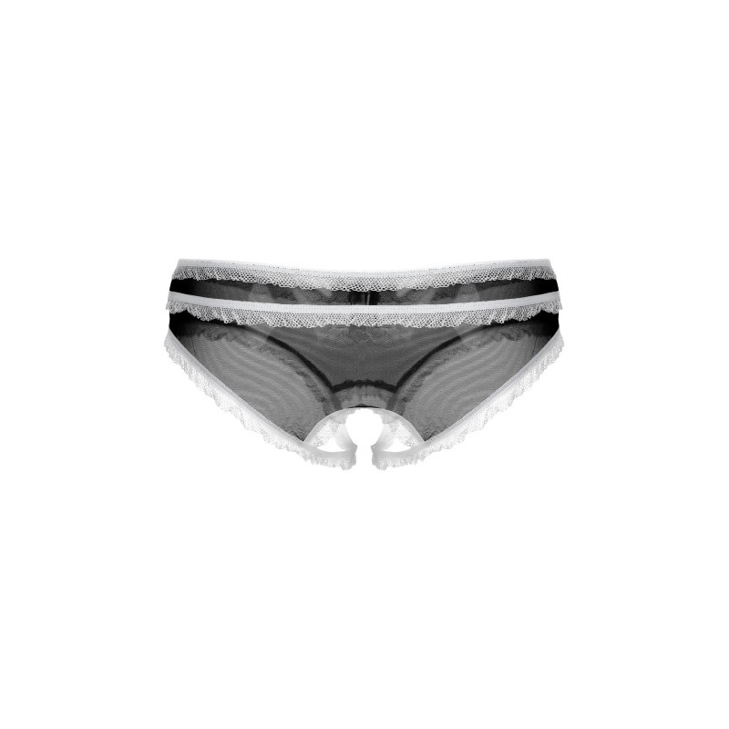Трусики открытые с рюшами SoftLine Collection, черный, S/M