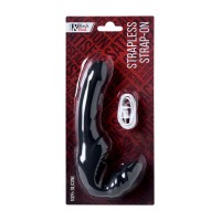 Безремневой страпон Black & Red by TOYFA с вибрацией, силикон, черный, 35 см