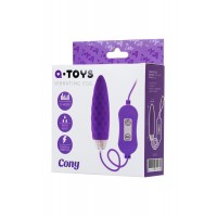 Фото A-toys by TOYFA Виброяйцо с пультом управления A-Toys by TOYFA Cony, силикон, фиолетовый, 7,6 см