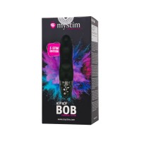 Вибратор Mystim Hop Hop Bob с электростимуляцией, силикон, черный, 16,5 см